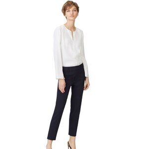 Club Monaco Remi Textured Pants Navy Ankle Size 4